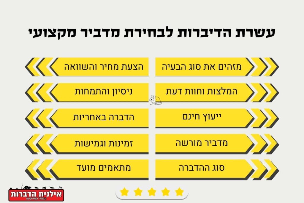איך בוחרים מדביר מקצועי
