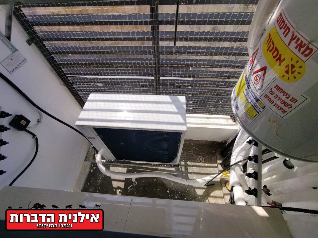הרחקת יונים ממסתור כביסה