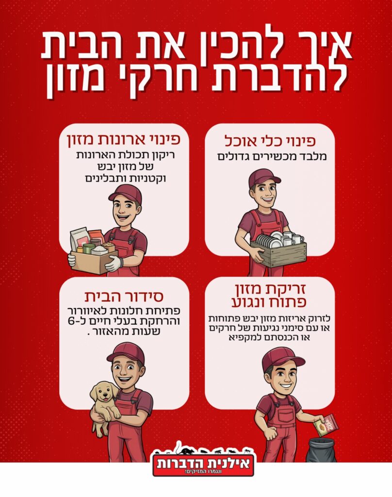 איך להכין את הבית להדברת חרקי מזון